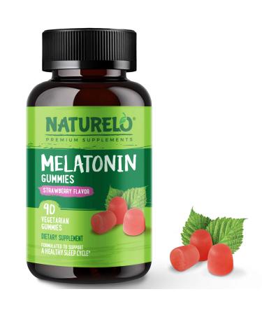 NATURELO Melatonin Gummies Strawberry 90 Vegan Gummies