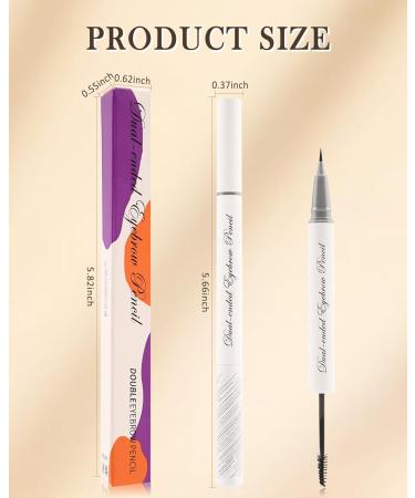 Eyebrow Gel & Pencil 2-in-1 Brown Waterproof Liquid Eyebrow Pen Long Lasting Tinted Brow Gel Smudge-proof Strong Hold Thickening Eyebrow Mascara Tint Pen Brow Fast Sculpt Lift Snatch Brow Pencil - Buy Online on GoSupps.com