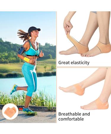 Madholly Gel Heel Sleeves - 5 Pairs | Breathable Silicone Heel Socks for Dry Cracked Heel, Plantar Fasciitis, Achilles Tendonitis, Heel Spurs, Sore Heel - Buy Online on GoSupps.com
