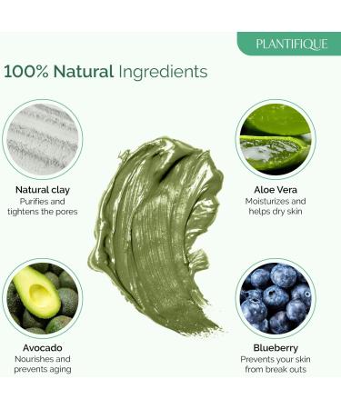 PLANTIFIQUE Korean Vitamin C Face Massage Serum and Korean Skin Care Detox Face Mask with Avocado & Superfoods - Buy Online on GoSupps.com