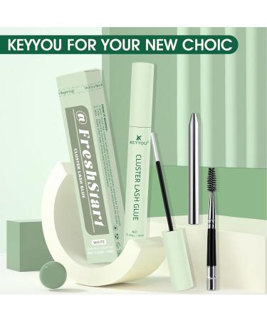 Buy KEYYOU Cluster Lash Glue 10ML - Strong Hold Waterproof Latex-Free Clear Adhesive for DIY Lash Clusters - Ideal for Sensitive Eyes - Buy Online on GoSupps.com