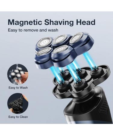 Buy Waterproof Electric Razor for Men - 5D Portable Magnetic Shaver | Cordless & Rechargeable Wet & Dry Use - Buy Online on GoSupps.com