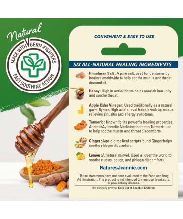 Gargle Away by Nature's Jeannie All Natural Mucus Care- Soothes Mucus Post Nasal Drip Persistent Cough 6 Packets Ginger Lemon Flavor 1 - Buy Online on GoSupps.com