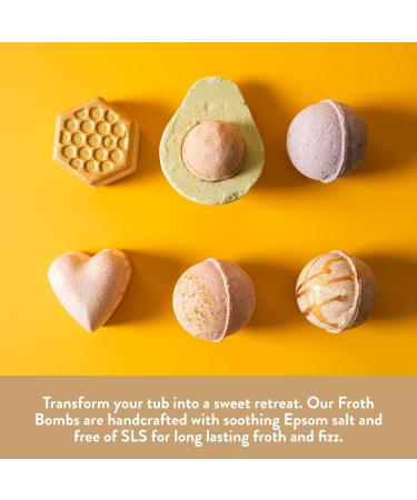 Pacha Froth Bomb Bundle - 6 Pack Premium Handcrafted Epsom Salt Bath Bombs | Relaxing Paraben-Free & Sulfate-Free Gift Set - Buy Online on GoSupps.com