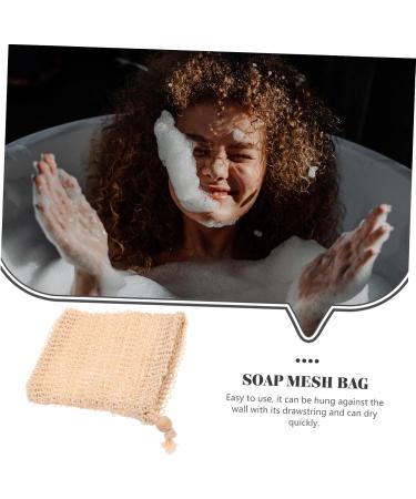 VINTORKY 10pcs Net Soap Storage Body Bar Soap Cotton Linen Soap Punch Soap Loofah Pouch Ramie - Buy Online on GoSupps.com