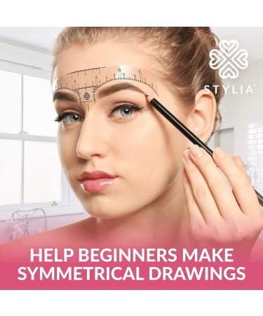 Disposable Eyebrow Ruler Stencils - 100-Pack Transparent Mapping Stickers for Microblading, Henna, Brow Extensions & Permanent Makeup - Peel & Stick Measuring Shaper Tool for All Face Shapes - Buy Online on GoSupps.com