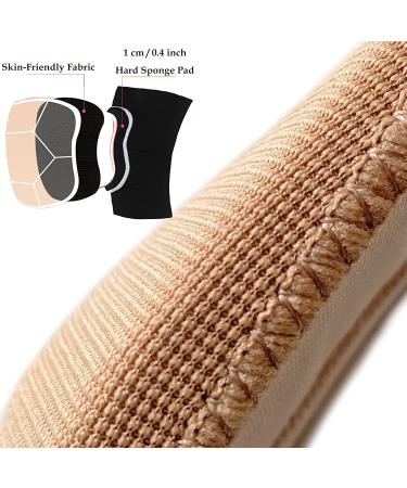 DANCEYOU Hard Sponge Dance Knee Pads - Medium Tan | Volleyball, Football, Pole Dance Knee Brace for Big Kids, Teens & Adults - Buy Online on GoSupps.com