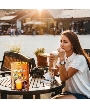 NYCoffee 3 in 1 Coffee Sachets- Salted Caramel Flavour Bundled with Temas Store - Buy Online on GoSupps.com