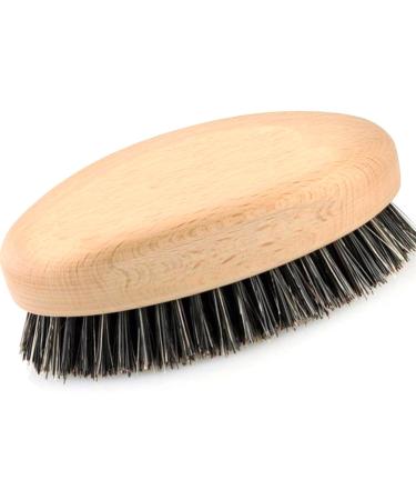 Mini beard brush and mustache made of wood and natural bristles and nylon M00272