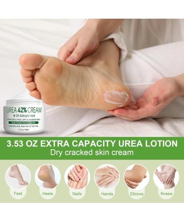 42% Urea Feet Cream Foot Cream with Aloe Vera and Tea Tree Oil for Deep Moisture and Skin Softening Cracked Heels and Dry Skin Feet Moisturiser Intensive Callus Remover Cream for Body Care 100g - Buy Online on GoSupps.com