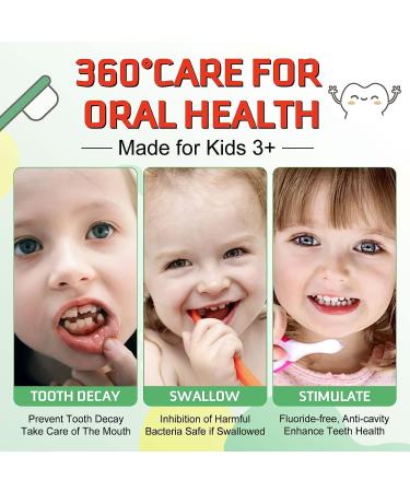 Children's Foam Toothpaste - Fluoride-Free Caries Protection 2x60ml (Strawberry & Watermelon) | International Shipping - Buy Online on GoSupps.com