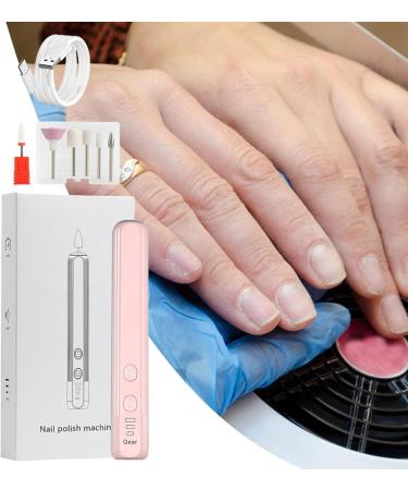 Portable Electric Nail Drill - Electric Manicure Pedicure Nail File Drill Kit | Compact Portable Design Nail Drill Kit Hand Foot Care Tool for Acrylic Gel Nails Home Salon Use Sakura Pink English Version  - Buy Online on GoSupps.com