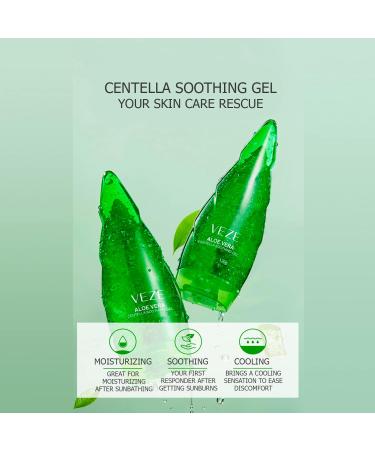 VENZEN Centella Asiatica Aloe Vera Gel - Soothing Moisturizer for Sunburn Relief - 120g | Hydrating Skin Care - Buy Online on GoSupps.com