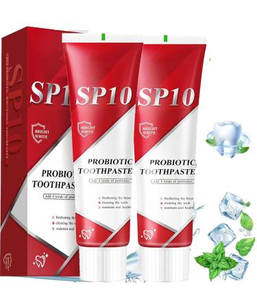 2PC SP-10 Probiotic Whitening Toothpaste Fresh Breath Deep Cleaning Stain Removal Natural Formula