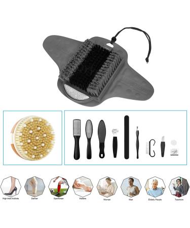 Shower Foot Scrubber Mat - 10 in 1 Foot File & Callus Remover with Non-Slip Suction Cups | Pumice Stone Foot Scraper for Dead Skin Care - Buy Online on GoSupps.com