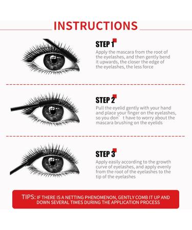 Waterproof Lash Mascara Long Curling Lengthening and Volumizing Mascara for Eyelash Extensions Waterproof Mascara Black - Buy Online on GoSupps.com