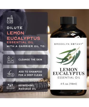 Brooklyn Botany Lemon Eucalyptus & Peppermint Essential Oils 4 Fl Oz (Pack of 2) 100% Pure & Natural Cool & Energizing Aromatherapy Blend - Buy Online on GoSupps.com