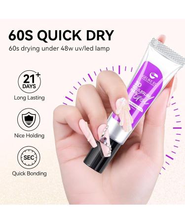 Gelike ec 3D Nail Sculpture Gel: White Multifunctional Rhinestone Nail Gel 3D Gel Nail Art for Nail Charms Nail Art Sculpture Nail Decoration Manicure DIY Nail Modeling - Buy Online on GoSupps.com