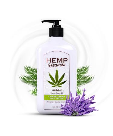 Hemp Heaven Hemp Lotion - Lotion Lavender dreams Scent - Natural Hemp Seed Oil Paraben-Free 18 oz Made in USA Nourishing for Men & Women EWG Verified Anti-Aging
