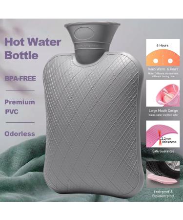 ANMIA Hot Water Bottle with Cover Hot Water Bottle for Menstrual Cramps Pain Relief 2L Rubber Hot Water Bottle with Cover (Dark Green) Dark Green B With Cover - Buy Online on GoSupps.com