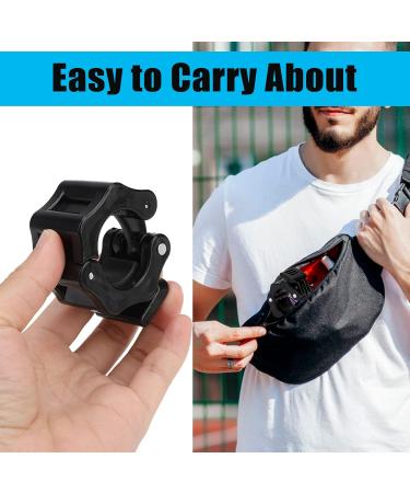 30mm Dumbbell Clips - 2 Pieces Quick Clamping Collars for Barbell Rod Training | StrongLift Safe & Robust Snap Lock - Black - Buy Online on GoSupps.com