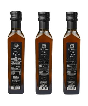 Lussiero Chili Truffle Oil white truffle aroma with fiery chili note in extra virgin olive oil 250ml 3-pack 3-pack 250ml