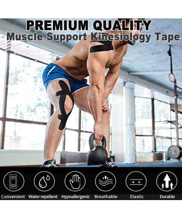 ATETEO Kinesiology Tape G-black S - 5m X 2.5cm | Support & Pain Relief - Buy Online on GoSupps.com