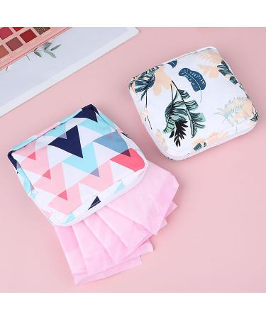 Cobee 2Pcs Sanitary Napkin Storage Bags - Portable Period Kit for Girls & Women - Menstruation Storage Pouch with Zipper - Style B - Buy Online on GoSupps.com