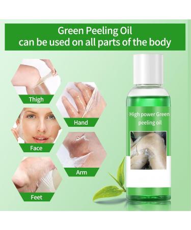 Dark Skin Exfoliating Oil Extra Strong Green for Hands Feet and Whole Body for at-home facial chemical exfoliation (220 ml/7.76 oz) - Buy Online on GoSupps.com