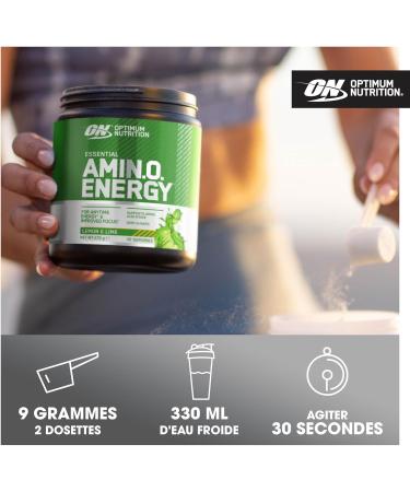 Optimum Nutrition Amino Energy Pre Workout Powder Energy Drink with Amino Acids BCAA L-Glutamine and L-Leucine Vitamin C - Buy Online on GoSupps.com