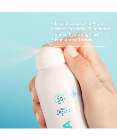 COOLA Organic Mineral Sunscreen SPF 30 - Vegan Gluten Free & Fragrance Free Sunblock Spray | Dermatologist Tested Daily Skin Protection - 5 Fl Oz - Buy Online on GoSupps.com