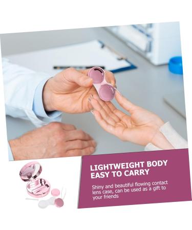 Shop Solustre Starry Heaven Glasses Case 3 Sets Travel Contact Lens Holder & Storage Container Pink PP Duplex Box - Buy Online on GoSupps.com