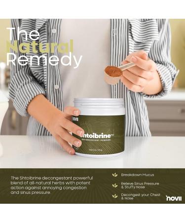 Novii Shtoibrine Decongestant Powder | 100% Natural Herbal Remedy for Sinus Relief | Kosher Certified | 6oz | Effective Congestion & Mucus Relief - Buy Online on GoSupps.com