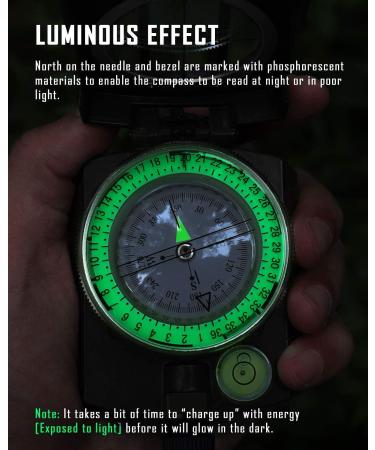 Eyeskey Multifunctional Tactical Survival Military Compass with Lanyard & Pouch | Waterproof & Impact Resistant | Lensatic Sighting Compass for Hiking EK1001 black compass - Buy Online on GoSupps.com