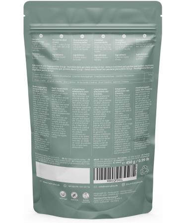 Nutri+ Creatine Monohydrate Powder 450g - Creatine Pure 99.9% Pure - Highly Dosed Ultra-Fine Vegan and Neutral - Creatine Powder Mono Mesh 200 Tasteless - Premium Quality - Buy Online on GoSupps.com