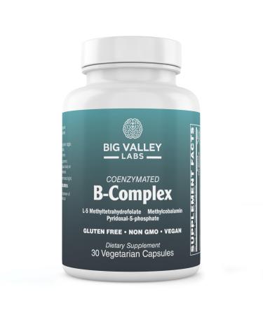Big Valley Labs Methylated B-Complex Vitamin Capsules Activated Coenzymated B-Complex with Methyl B12 Methylfolate & P5P High-Absorption Methyl B Vitamins Vegan Non-GMO 30 Capsules