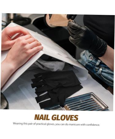  Healvian Healvian 8 Pairs of Gloves UV Shield Glove Bronzing Beads for Face Nail Gel Nail Shape Gel UV Nail Lamp Hand Soap Nail Art Supplies Fabric Black - Buy Online on GoSupps.com