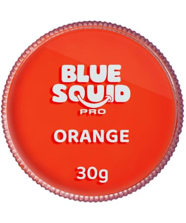 Blue Squid PRO Face Paint - Classic Orange (30gm) Professional Water Based Single Cake Face & Body Paint Makeup Supplies for Adults Kids Halloween Facepaint SFX Water Activated Face Painting - Buy Online on GoSupps.com
