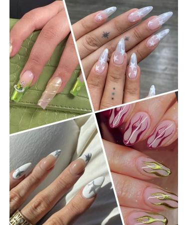 Kalolary 3D Dual-Ended Metallic Nail Art Pens Set - 10pcs Fine Tip Manicure Tools for DIY Painting Nails - Ideal for Easter Beauty Adorn - Women and Girls - Buy Online on GoSupps.com