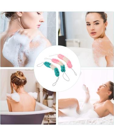 ROSENICE 3pcs Bath Sponge Set - Exfoliating Shower Puff & Back Scrubber (Assorted Colors) - International Shipping Available - Buy Online on GoSupps.com