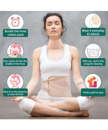 Castor Oil Pack Wrap Kit for Waist and Thyroid Neck (Castor Oil Not Included) Reusable Organic Castor Oil Packs Kit Compress for Liver Detox Stomach Kit Thyroid Less Inflammation Insomnia - Buy Online on GoSupps.com