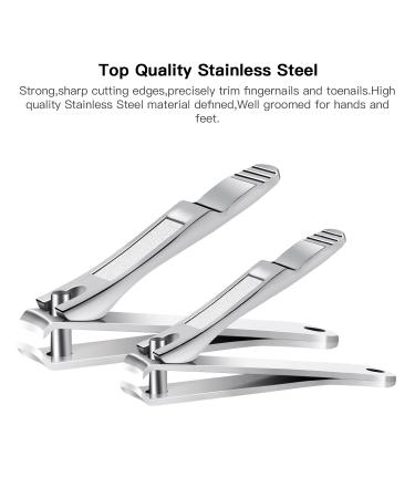 Bestope Nail Snap Set - Premium Stainless Steel Fingernail & Toenail Clippers with File | 2-Piece Manicure Tool for Perfect Nail Care - Ships Worldwide - Buy Online on GoSupps.com