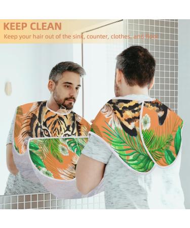 Shop Print Tiger Strip Beard Bib | Waterproof Hair Catcher for Men | Shaving Grooming Cloth with Suction Cups - International Shipping Available - Buy Online on GoSupps.com