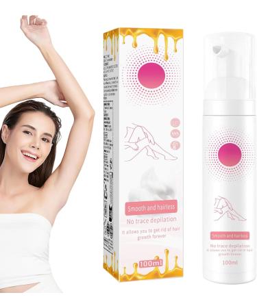 Hair Removal Cream | 100 ml Depilatory Mousse | Moisturizing Hair Removal | For Body Legs Arms Underarms Bikini Line Chin Pubic Area Intimate Area and Vaginal Area - Buy Online on GoSupps.com