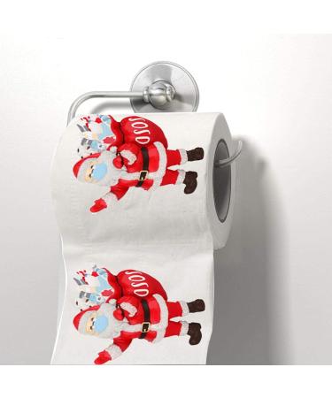 1 Roll Santa Claus Toilet Paper Merry Christmas Tissue Paper Funny Prank Tissue for Christmas Stocking Stuffers Favors Goforwealth - Buy Online on GoSupps.com
