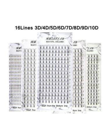 HBZGTLAD Premade Russian Volume Lash Fans - Mink Eyelashes 16 Lines 3/4/5/6/10/20D D/DD Curl Short Stem 0.07mm 14mm - International Shipping Available - Buy Online on GoSupps.com