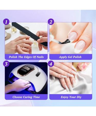 Ruiqas UV LED Nail Lamp 168W | Fast Nail Polish Curing Gel Dryer with Auto Sensor | 4 Timer Settings | For Fingernail and Toenail - Buy Online on GoSupps.com