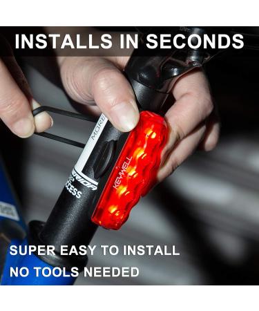 Keywell USB Rechargeable Bike Tail Light | Super Bright LED Rear Light for Cycling Safety | Water Resistant - Buy Online on GoSupps.com