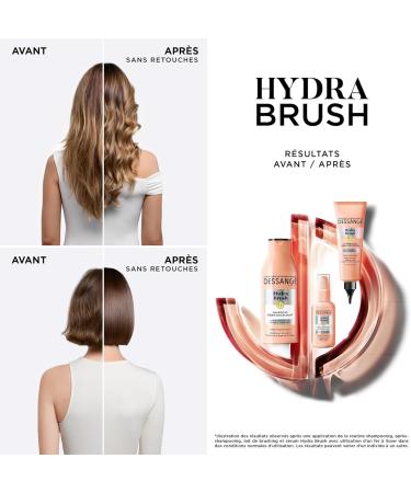 DESSANGE - 48H* Hydra-Brush Anti-Frizz Finishing Serum - Formula Enriched with Hyaluronic Acid* - Prolongs Blow-Drying - For Hair Exposed to Heating Appliances - No Rinse - 100 ml - Buy Online on GoSupps.com