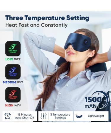 Heated Eye Mask for Dry Eyes - Cordless Warm Compress for Blepharitis & Styes | 1500mAh Battery Washable Cover | Perfect Gift (Blue - Buy Online on GoSupps.com